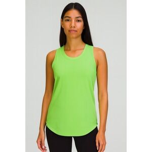 Lululemon Tank Top Scream Green Mesh Athletic Running Workout Shirt Women Size S